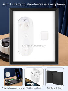 Yenilikçi ürünler 2023 serin araçlar 6 in 1 şarj standı + kulaklık iş hediye seti - Product Image 5