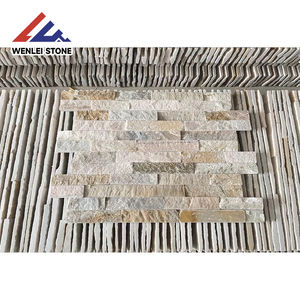 Piedra de Cultura Apilada de Color Gris Amarillo Pizarra para Revestimiento de Paredes Exteriores - Product Image 3