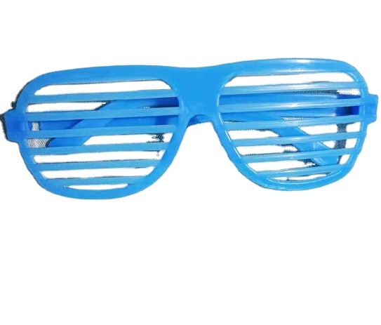BOZILY Neon Shutter Shades – Retro 80er Jahre Party-Sonnenbrille – Schlitzbrille Mit 12 Farben – Kostümzubehör Für Disco, Karneval & Co.