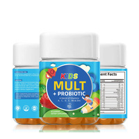 Gummies multivitaminées probiotiques halal de haute qualité OEM, biotine, vitamines pour enfants, renforcement de l'immunité, bonbons multivitaminés pour enfants