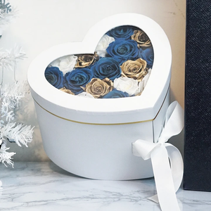 Luxury Bouquet Flower Paper Box Packaging I Love You Heart Shape Gift Rose Flower Boxes