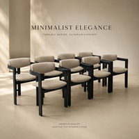Chaise de salle à manger en bois noir de qualité commerciale, fauteuil d'appoint moderne et minimaliste rembourré, mobilier d'extérieur pour hôtels et restaurants
