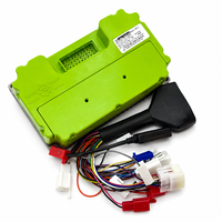 QSMOTOR 12 V4 1500W 30H con Controlador Fardriver ND72300 y Pantalla LCD DKD, Kit Completo de Cableado y Interruptor de Aceleración