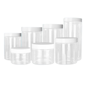 250Ml-1000Ml PET Rỗng Nhựa Jar Nồi <span class=keywords><strong>Container</strong></span> Thực Phẩm Thủ Công Mỹ Nghệ Rõ Ràng Nắp Có Thể Nạp Lại Lưu Trữ Vít Mặt Rõ Ràng Có Thể Tin Nắp Trắng - Product Image 1