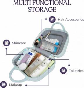 <span class=keywords><strong>Valise</strong></span> de toilette personnalisée avec logo, 14 pouces, fermeture éclair, dessin animé, portable, légère, avec mot de passe, grande capacité, sac cadeau - Product Image 4