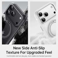 360 °   Étui de protection robuste antichoc en TPU et PC avec anneau magnétique rotatif pour iPhone 18 Pro Max, anti-rayures