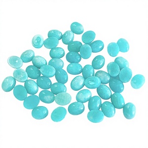 Wholesale Natural Oval Cut Blue Amazonite Facet Gems Gemstone CABS& CUTTING Cushion Cabochon Handiwork Ring DIY Color <b>Play</b> - Product Image 2
