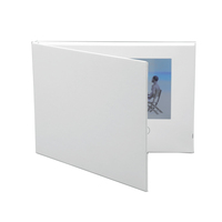 Producto promocional de tapa dura, folleto de vídeo en blanco de 5 pulgadas, libro de tarjetas de felicitación electrónicas con pantalla Lcd