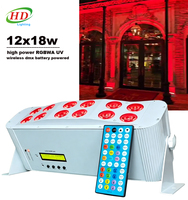 Luces LED Inalámbricas Recargables RGBWA+UV de 12*18W para Bodas, Fiestas, DJ, Escenarios, con Estuche