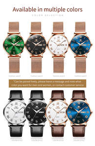 Reloj de Pulsera para Parejas 2920 Fashion China Lovers, Correa de Cuero Genuino, Resistente al Agua, con Calendario, Bajo MOQ, de Fábrica - Product Image 6