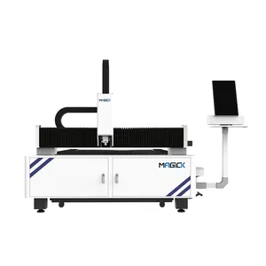 Mesin pemotong serat laser, meja kerja tunggal untuk pelat logam 3015 1500w 2000W 3000W