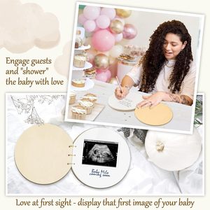 Couverture en bois bébé douche livre d'or bébé <span class=keywords><strong>naissance</strong></span> <span class=keywords><strong>journal</strong></span> Message livre cadeau à la main pour bébé bain couture reliure grandir - Product Image 6