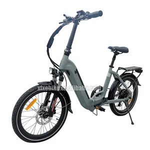 20 Inch Electric Foldable Bike 36V 350W 13Ah Hidden Battery Step Thru Folding Ebike For Commuters