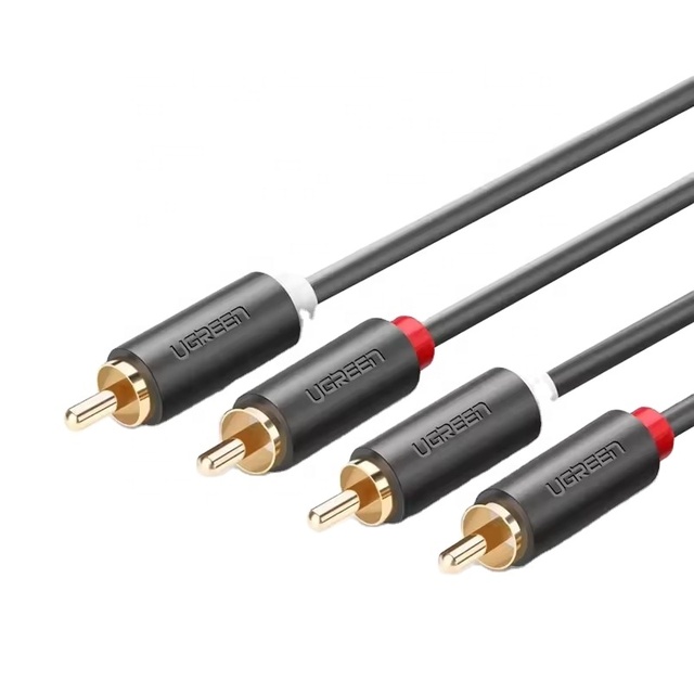 UGREEN RCA Cable 2 RCA Male to 2 RCA Male Audio Cable Double Lotus Head Universal DVD TV CD Amplifier Subwoofer Speaker Cable