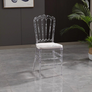 HY เช่าโรงแรมคริสตัลใส Napoleon พลาสติกอะคริลิคทิฟฟานี่งานแต่งงานเก้าอี้ chiavari ใสสำหรับงานอีเว้นท์ - Product Image 4