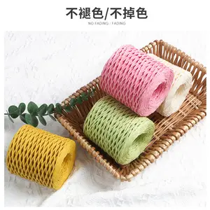 50g/Xô 150M DIY mũ rơm bện chủ đề raffi dây chuỗi mercerized lụa tay thêu chủ đề Cross Stitch chủ đề Spun