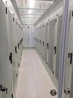 Serrure de porte d'armoire en acier avec lecteur d'empreintes digitales et de cartes IC pour salle IDC/serveur avec réseau RS485