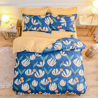 100% ensembles de literie confortables en polyester Style moderne housse de couette drap de lit taies d'oreiller ensemble pour usage domestique caractéristique pliée