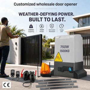 Opérateur de portail fiable 1500 kg avec fin de course magnétique et rebond anti-obstacle, contrôle mobile Tuya WiFi pour moteur de portail coulissant - Product Image 1