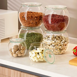 GREENSIDE Boîte de rangement en plastique de grande capacité Seau à thé scellé de qualité alimentaire Bocal à cornichons Rangement spécial cuisine pour cornichons à thé - Product Image 3
