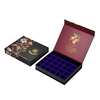 Boîte à Chocolats de Luxe Magnétique en Forme de Livre, Personnalisée, Bordure Florale Vintage, Insert à Compartiments, Boîte Cadeau Rigide pour Confiseries, Vente en Gros