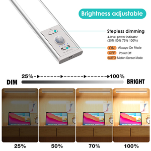 Moderne Ultradunne Dimbare Usb Oplaadbare Binnenverlichting Bewegingssensor Onder Kastlicht