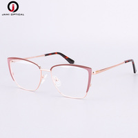 Lunettes de vue pour femmes de haute qualité en acier inoxydable avec monture œil de chat, lunettes de mode pour tous les types de visages