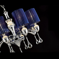 VH Modern Jane Europe lustre élégant brillant en argent brillant lampadaire en cristal à LED, lustre de couloir suspendu au plafond