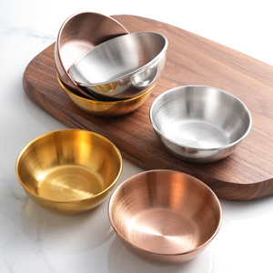 Plat à tremper en acier inoxydable Sauce dorée Assaisonnement Sauce soja Petite tasse Steak Salade Tomate Bol pour la cuisine - Product Image 5