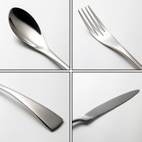 Ensemble de couverts de luxe en acier inoxydable poli miroir de haute qualité, de qualité alimentaire, pour restaurants, fêtes et usage domestique