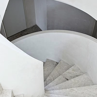 VIKO Escalier incurvé en marbre blanc pur de qualité supérieure Escalier en colimaçon Escalier extérieur