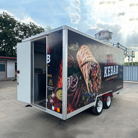 Remorque de camion-restaurant commercial avec grill, friteuse, et équipement pour kebab, chariots de restauration mobiles, remorque alimentaire à vendre, certifiée DOT USA