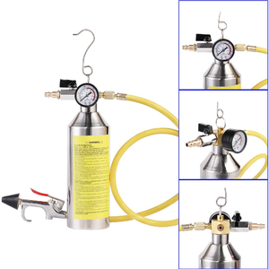 ชุดเครื่องมือทำความสะอาดระบบเครื่องปรับอากาศรถยนต์ พร้อมกระบอกฉีดล้าง สำหรับน้ำยา <span class=keywords><strong>R12</strong></span> R22 R134A R404 พร้อมเกจวัดแรงดัน 220PSI อุปกรณ์ต่อสายลม และสายยาง - Product Image 5