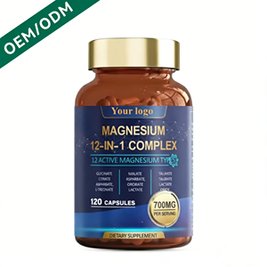 Cápsulas de Magnesio HDK, Complejo 12 en 1, Suplemento para el Soporte Muscular y Nervioso, Salud Ósea, Alivio del Estrés, Ayuda para Dormir y Energía - Product Image 1