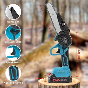 Mini 6 inch không dây điện Chainsaw cấp công nghiệp cầm tay Pin hoạt động cây cắt với khóa an ninh - Product Image 6