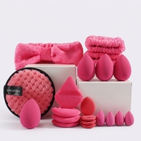Lot de 20 houppettes triangulaires multicolores personnalisables avec logo, et éponges de maquillage en forme de goutte d'eau pour le maquillage quotidien des femmes