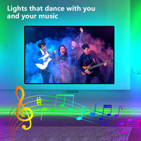 Tiras de Luces LED Joystar de 5M para Sincronización de TV con Retroiluminación RGB-IC Inteligente de 6W y Control por Interruptor USB, Tiras de Luces Sincronizadas con Cámara con Sensor AR