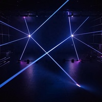 Projecteur laser professionnel à faisceau unique LED 2W Rgb, système de spectacle de lumière de scène, couleur complète, Dmx 3 en 1, pointeur laser