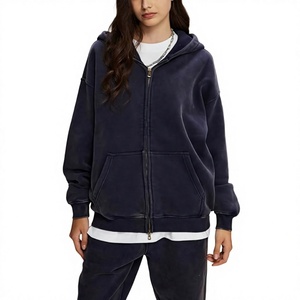 Sudaderas con Capucha Extra Grandes OEM para Mujer, Tejido Grueso de 360 GSM, 100% Algodón, Estilo Vintage Lavado al Ácido, Ropa 2026 - Product Image 5