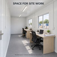 Maison conteneur préfabriquée de 20 pieds, bureau de chantier pour projet de construction