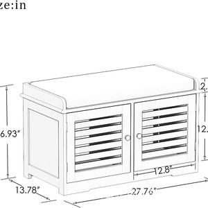 Wooden <b>shoe</b> changing stool, <b>shoe</b> cabinet, entrance <b>shoe</b> bench, solid wood <b>shoe</b> <b>rack</b>, simple <b>storage</b> stool, long bench. - Product Image 5