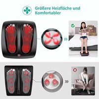 Masseur électrique Shiatsu à pétrissage profond, vibrant, chauffant, japonais, soulagement de la douleur des pieds, avec fonction de chaleur apaisante intégrée