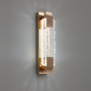 Appliques murales LED d'intérieur en verre à bulles carrées pour la maison, l'hôtel, la chambre à coucher, lampe de chevet, lampes murales en cristal contemporaines de luxe - Product Image 2