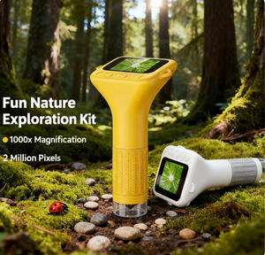Jouets numériques pour enfants personnalisables Loupe pour enfants <span class=keywords><strong>1000X</strong></span> 2 pouces Jouets éducatifs <span class=keywords><strong>Microscope</strong></span> 8LED Stockage interne - Product Image 6