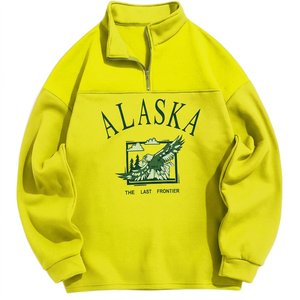 Custom Regular Fit Unisex Quarter <b>Zip</b> High Street <b>Hoodie</b> Digital Printing OEM/ODM Services Spacious Kangaroo <b>Pocket</b> Anti-Wrinkle - Product Image 3