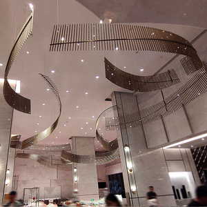 Lámpara de Techo LED de Cristal Moderna, de Estilo Lujoso y Diseño Moderno, para Decoración de Interiores, Vestíbulo de Hotel, Salón de Banquetes - Product Image 1