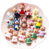 Nouveauté caoh : Accessoires de bijoux en résine DIY Ours de Noël et du Nouvel An, Coque de téléphone en résine, Boîte de rangement pour cosmétiques, Matériel pour aimants de réfrigérateur