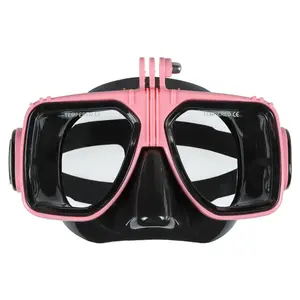 <span class=keywords><strong>Masque</strong></span> de plongée avec tuba en silicone liquide de haute qualité certifié CE à double lentille noir et bleu avec Liquidskin pour caméra d'<span class=keywords><strong>action</strong></span> - Product Image 6