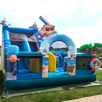 Château gonflable Moon Walk, château gonflable de dessin animé, trampoline avec toboggan intégré pour les enfants, aire de jeux, fête