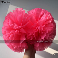 Pompons en plastique fluorescent néon rose chaud jaune orange turquoise coloré écologique PET pour la promotion scolaire
